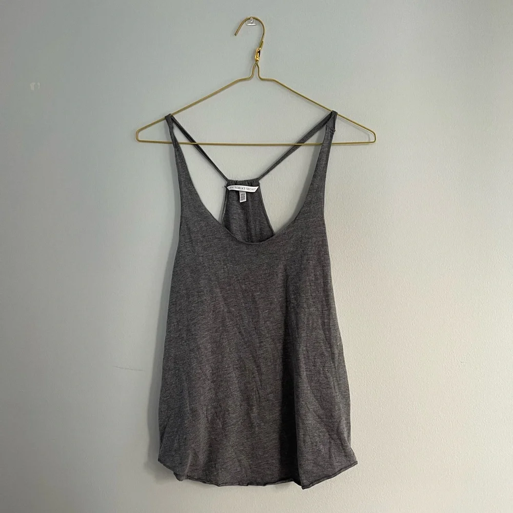Grey Racerback Tank - Picture 3 of 4